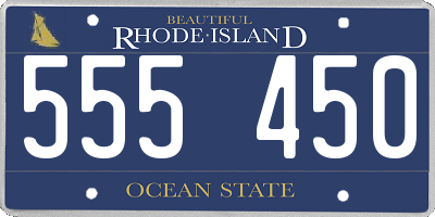 RI license plate 555450