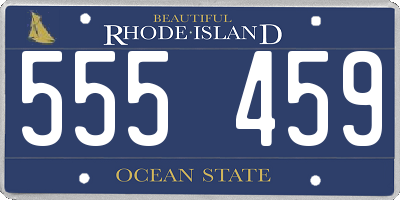 RI license plate 555459