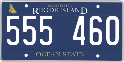 RI license plate 555460