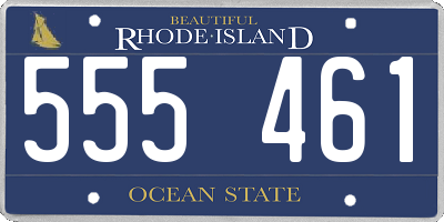 RI license plate 555461