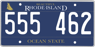 RI license plate 555462