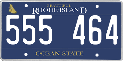 RI license plate 555464