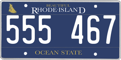 RI license plate 555467
