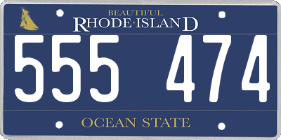 RI license plate 555474