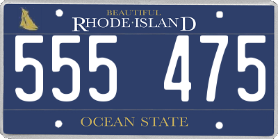 RI license plate 555475