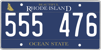 RI license plate 555476