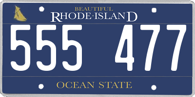 RI license plate 555477