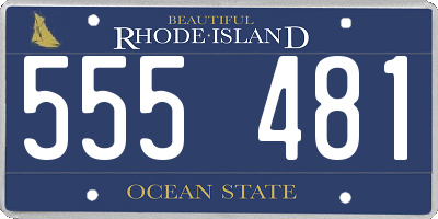 RI license plate 555481