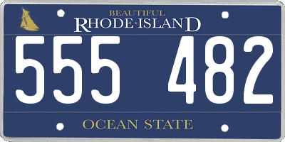 RI license plate 555482