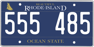 RI license plate 555485