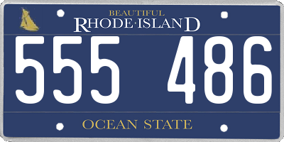 RI license plate 555486