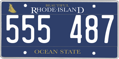 RI license plate 555487