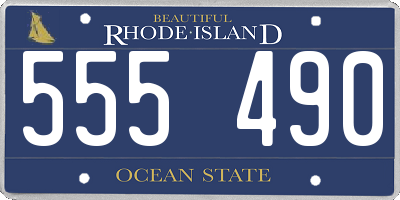 RI license plate 555490