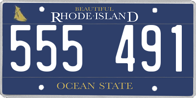 RI license plate 555491