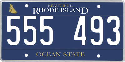 RI license plate 555493
