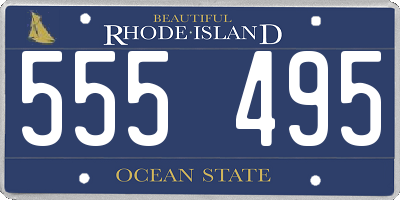RI license plate 555495