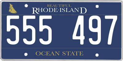 RI license plate 555497