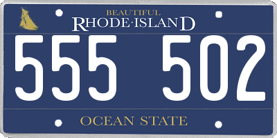 RI license plate 555502