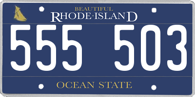 RI license plate 555503