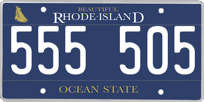 RI license plate 555505