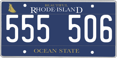 RI license plate 555506