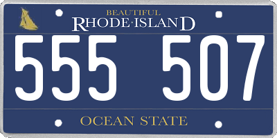 RI license plate 555507