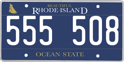RI license plate 555508