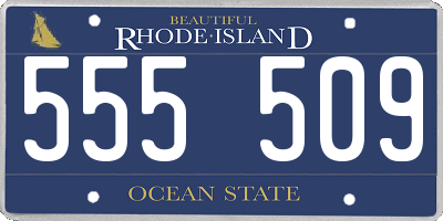 RI license plate 555509