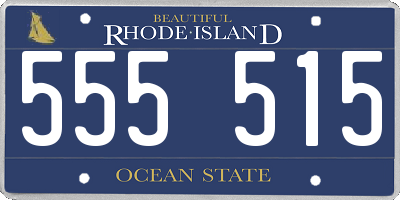 RI license plate 555515