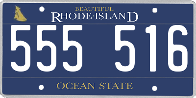 RI license plate 555516