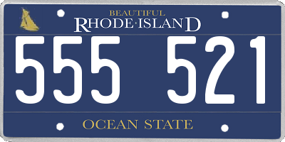 RI license plate 555521