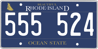 RI license plate 555524