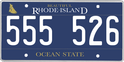 RI license plate 555526
