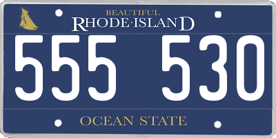 RI license plate 555530