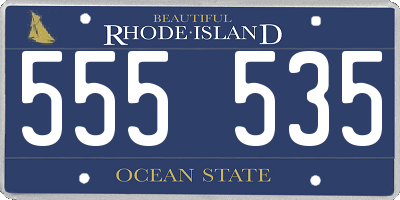 RI license plate 555535