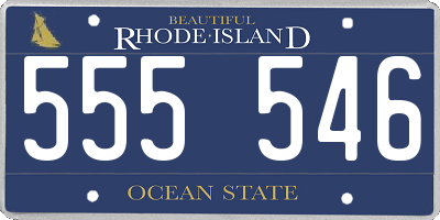 RI license plate 555546