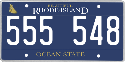 RI license plate 555548