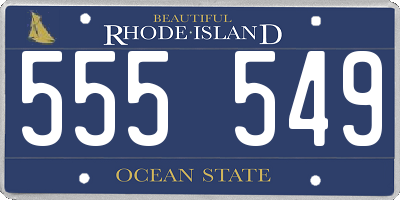 RI license plate 555549