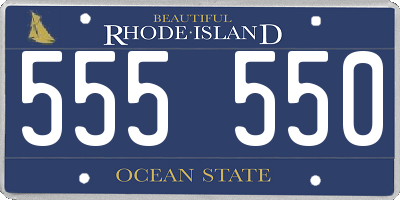 RI license plate 555550