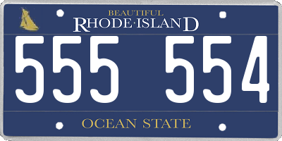 RI license plate 555554