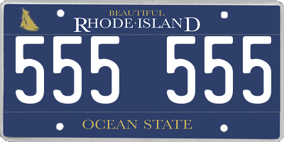 RI license plate 555555