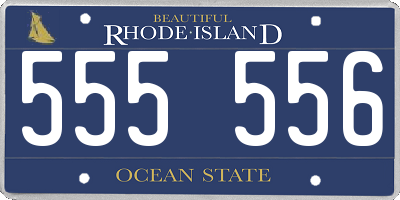 RI license plate 555556