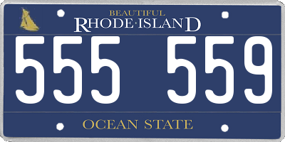 RI license plate 555559