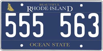 RI license plate 555563
