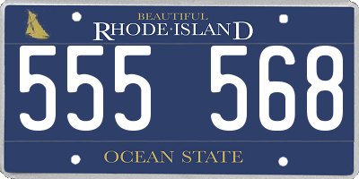 RI license plate 555568