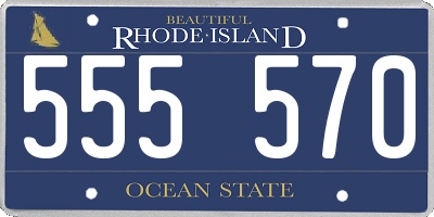 RI license plate 555570