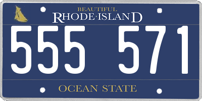 RI license plate 555571