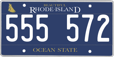 RI license plate 555572