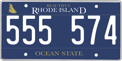 RI license plate 555574