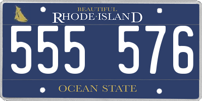 RI license plate 555576